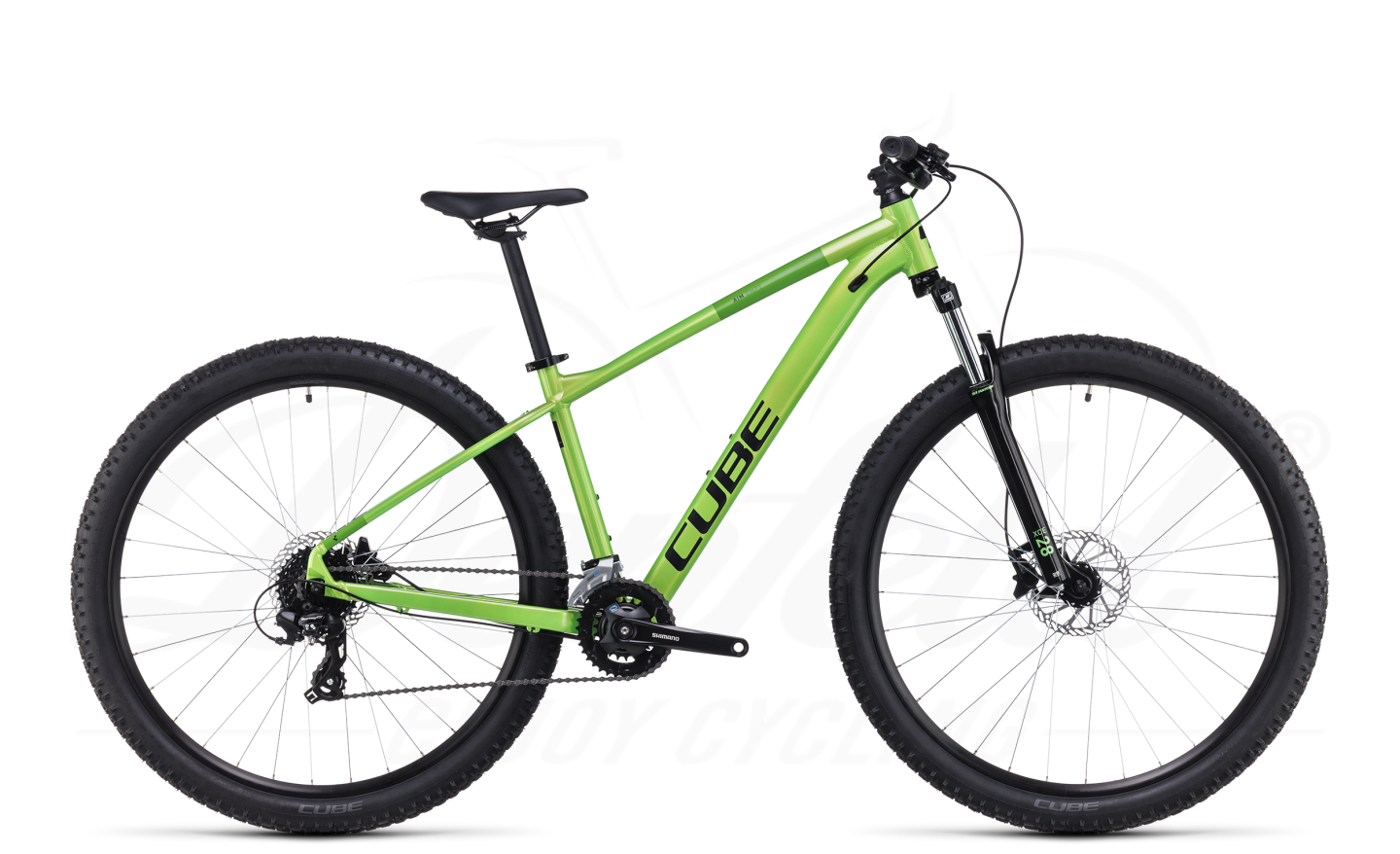 Black and green cube bike online