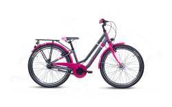 S'COOL chiX twin alloy 24-7N black/berry 