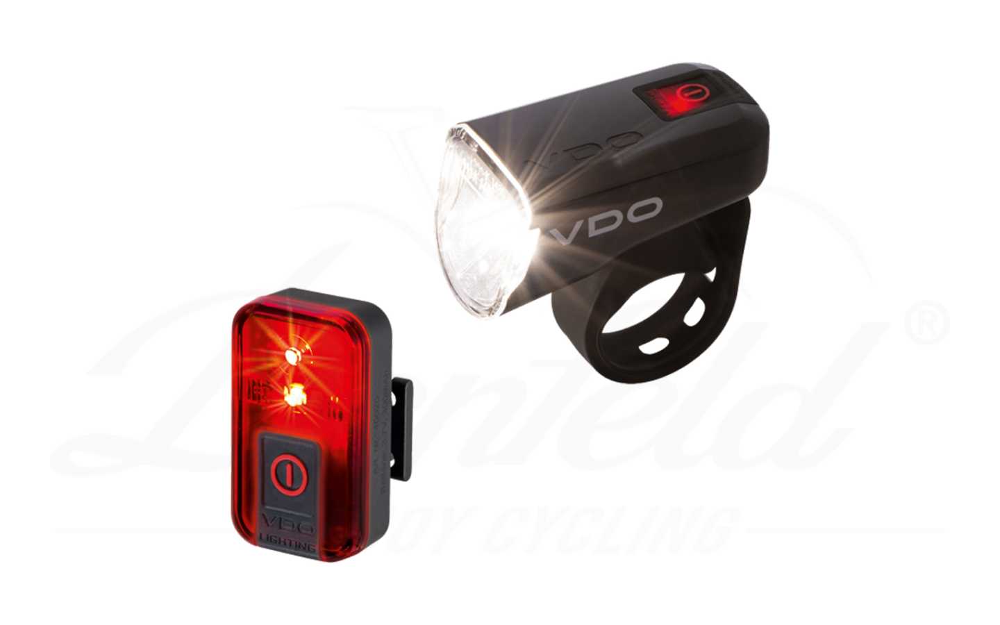VDO M30 Eco Light LED Fahrrad Beleuchtungs-Set Frontlicht 30 Lux & Rücklicht 